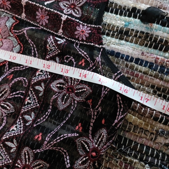 White House Black Market Floral Embroidered Sheer Mesh Elegant Tank Top Blouse - Picture 12 of 16